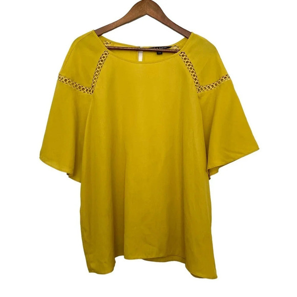 Zac & Rachel Mustard Yellow Top Size XL - Picture 7 of 7
